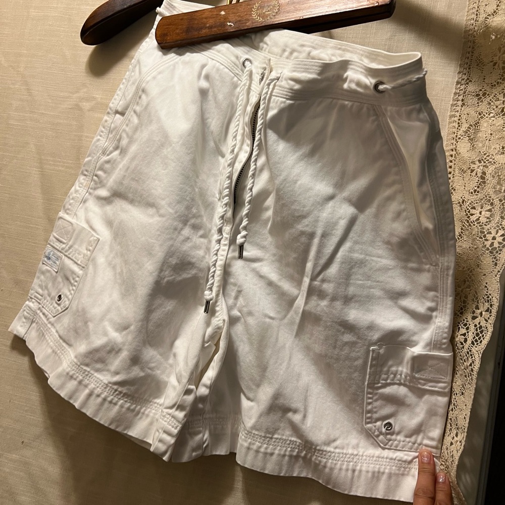 Ralph Lauren White Cargo Shorts for Men